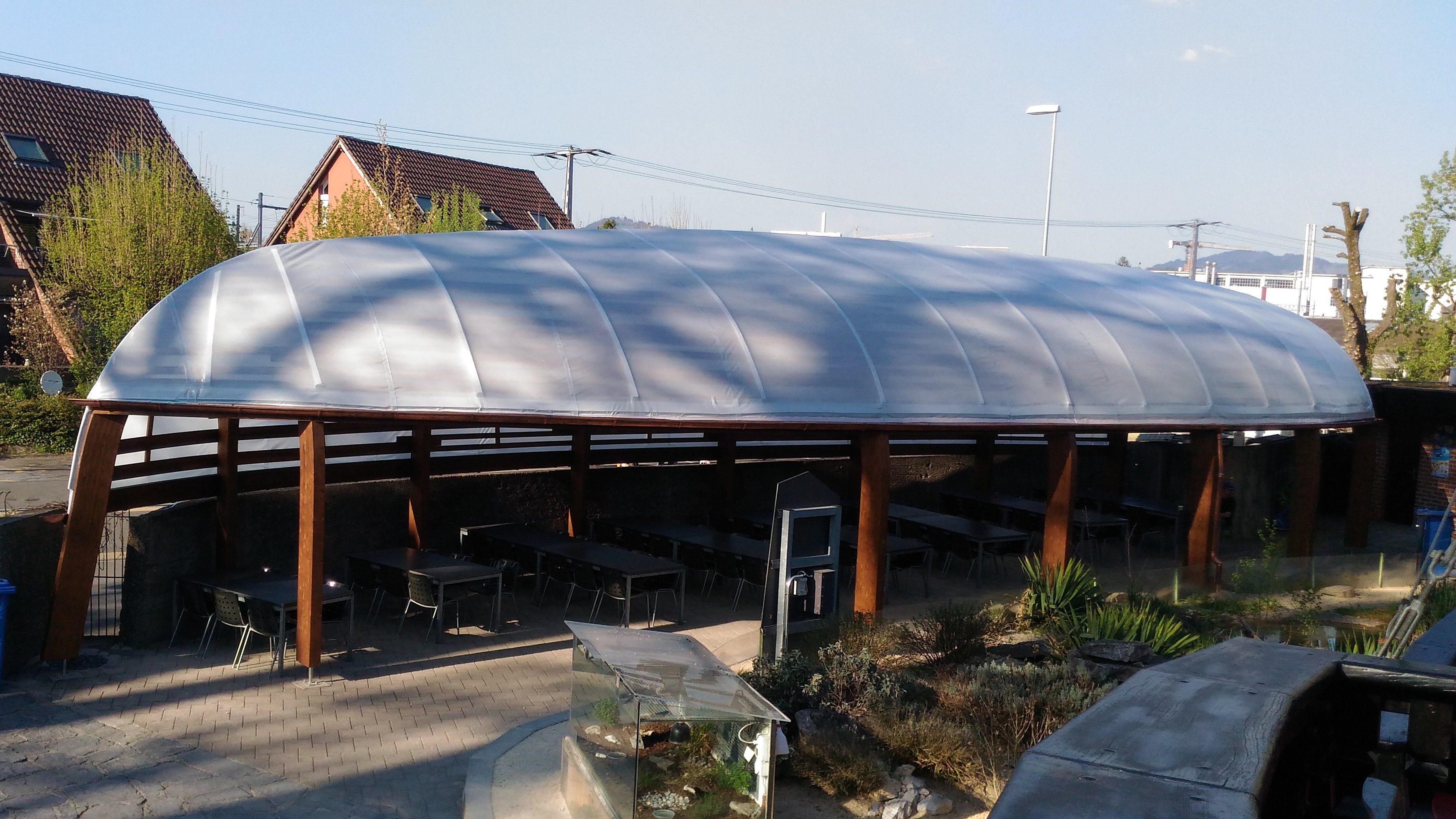 Bau Dachmembrane Knies Kinderzoo